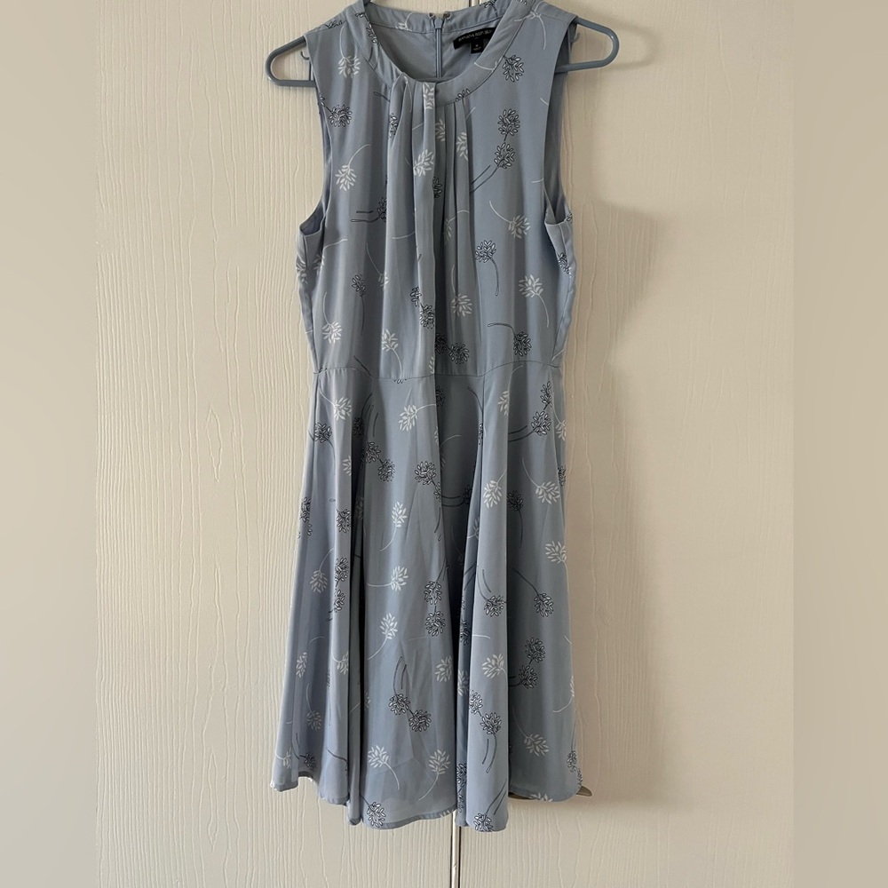 Banana Republic Light Blue Floral Midi Dress